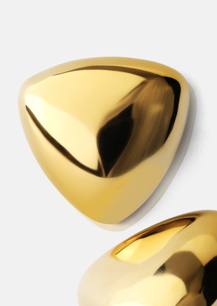 Pendientes Bold Curve – 18k Chapados en oro