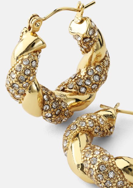 Pendiente Glam Hoops - 18k Chapado en oro