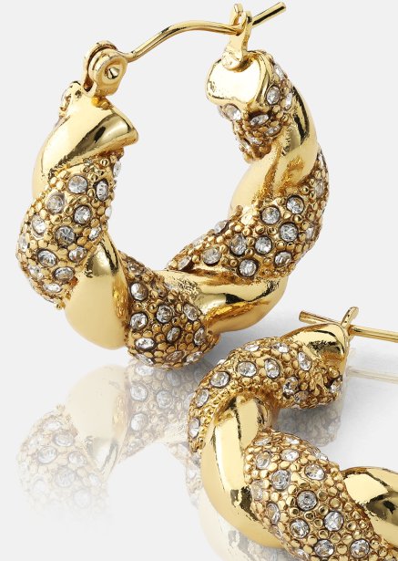 Pendiente Glam Hoops - 18k Chapado en oro