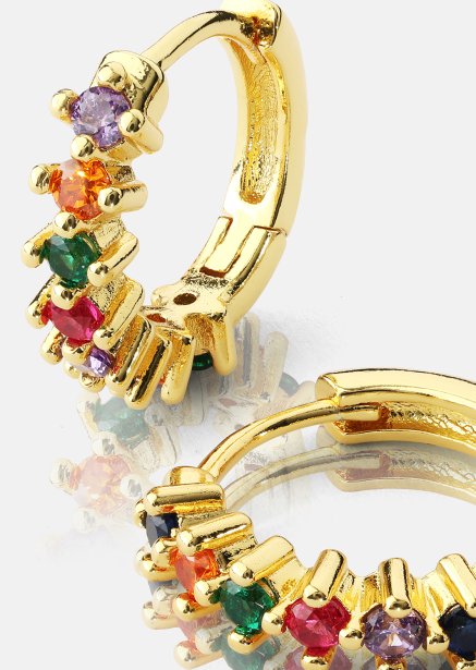 Pendiente Multicolor Shine - 18k Chapado en oro