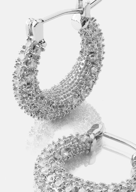 Pendiente Crystal Circle - Chapado en plata