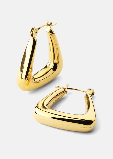 Pendiente- TriBold - 18k Chapado en oro