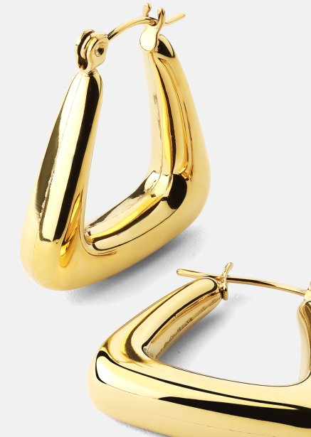 Pendiente- TriBold - 18k Chapado en oro