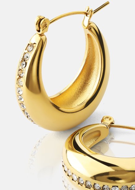 Pendientes Shine Hoops - 18k Chapados en oro