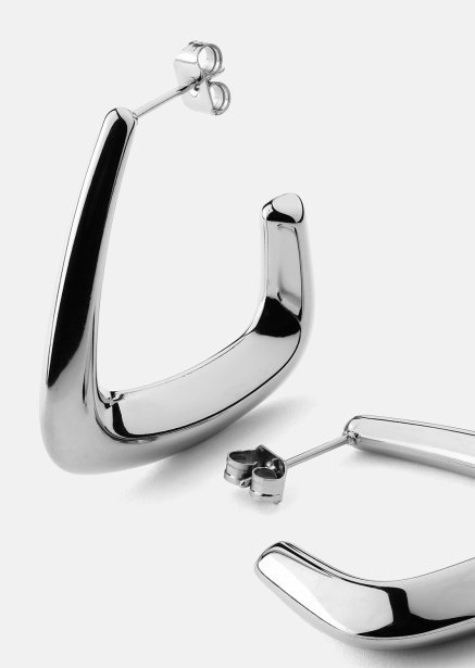 Pendientes Bold Curve – Chapados en plata