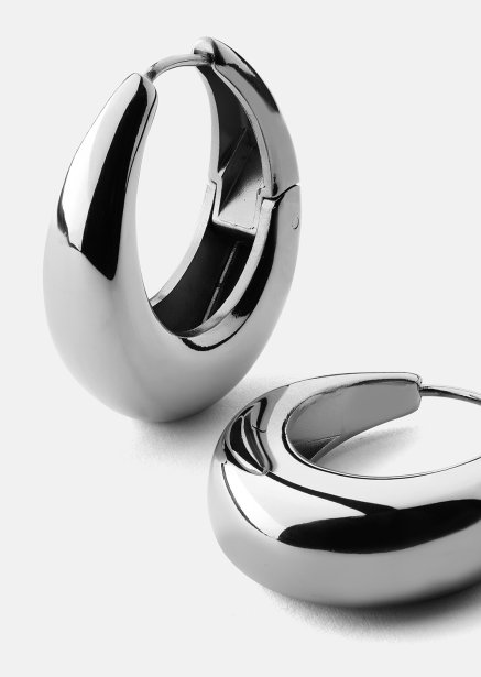 Pendientes Bold Curve – Chapados en plata