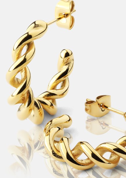 Pendiente Twist of Gold - 18k Chapado en oro