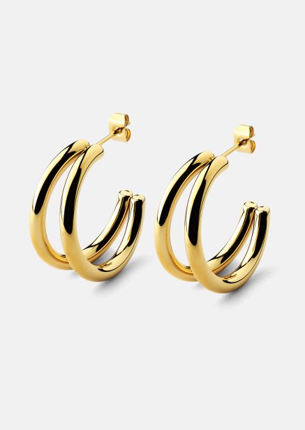 Pendiente Dual - 18k Chapado en oro