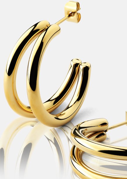 Pendiente Dual - 18k Chapado en oro