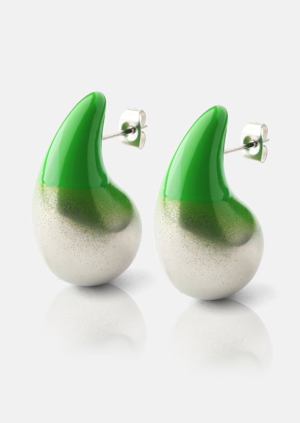 Pendientes Verdé Glow – Chapados en plata