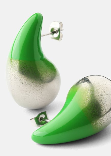 Pendientes Verdé Glow – Chapados en plata