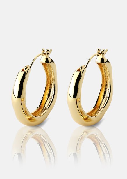 Pendiente Mila Hoops - 18k Chapado en oro