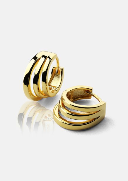 Pendientes Trio - 18k Chapados en oro