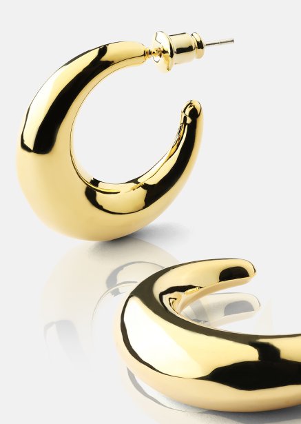 Loop Pendientes – 18k Chapados en oro