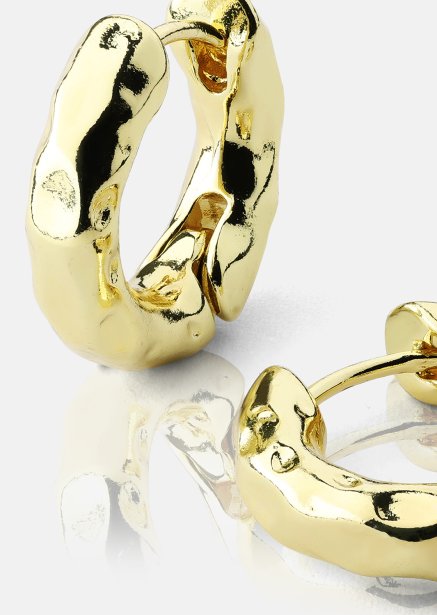 Pendiente Luxe Ripple Hoops - 18k Chapado en oro