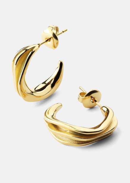 Pendientes Gleaming Flow - 18k Chapados en oro