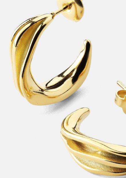 Pendientes Gleaming Flow - 18k Chapados en oro