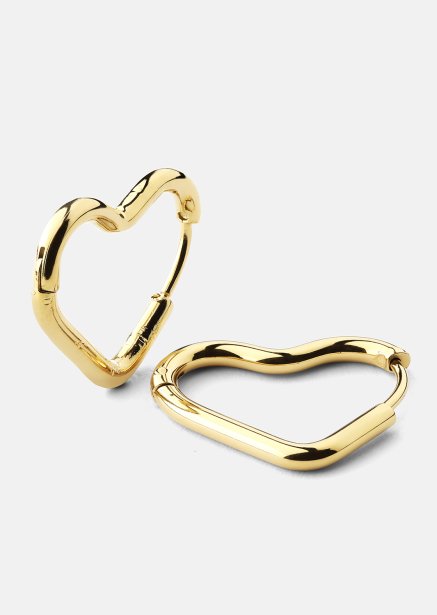 Pendiente Heart's Embrace - 18k Chapado en oro