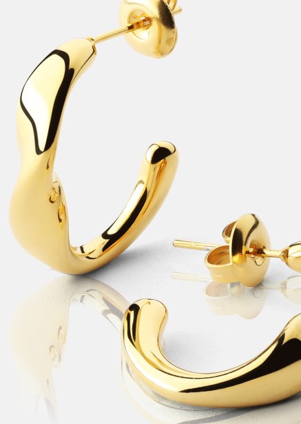 Pendiente Flow Gleam - 18k Chapado en oro