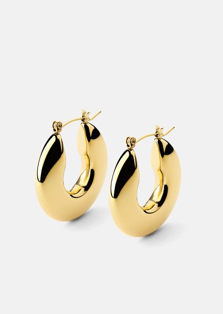 Pendiente Luna Bold Hoops - 18k Chapado en oro