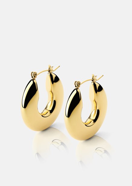 Pendiente Luna Bold Hoops - 18k Chapado en oro