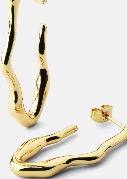 Pendiente Waves - 18k Chapado en oro