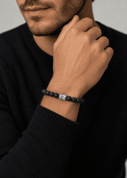 Pulsera de cuentas Obsidian Aura