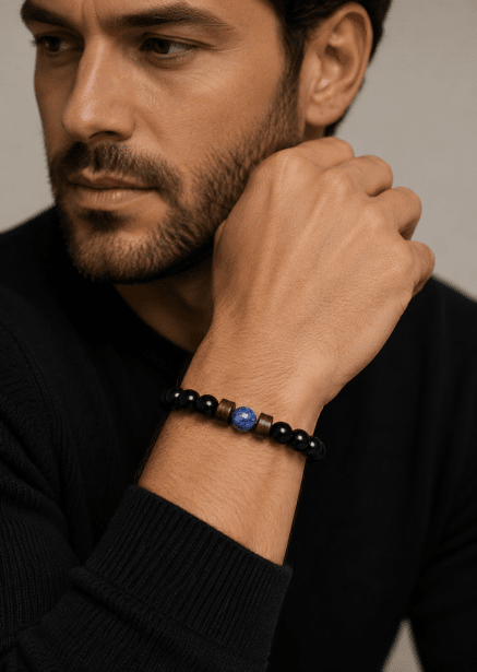 Pulsera de cuentas Obsidian Forge