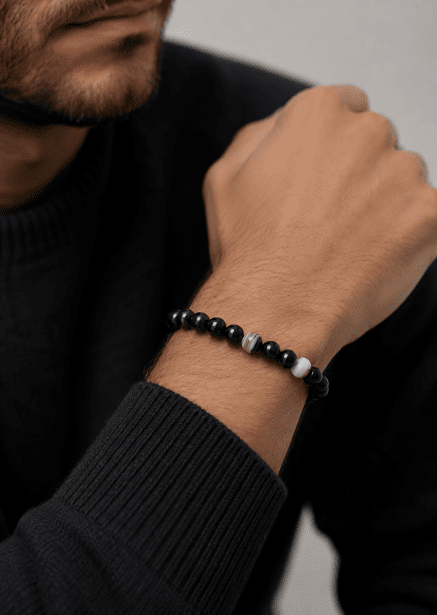 Pulsera de cuentas Obsidian Stride