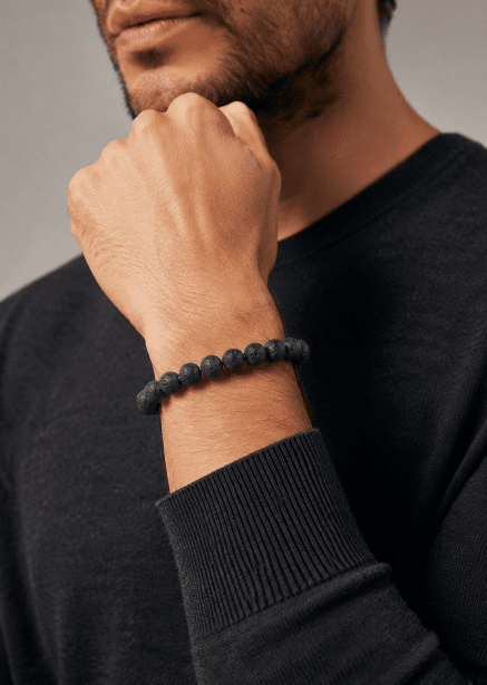 Pulsera de cuentas Obsidian Thread