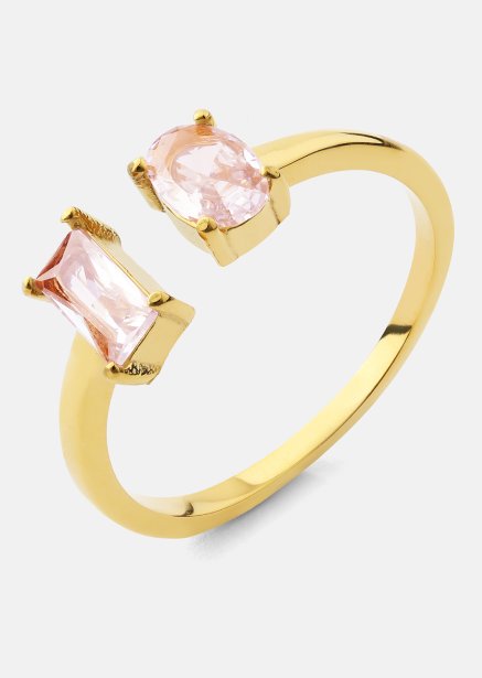 Anillo Rosé Duo - 18k Chapado en oro