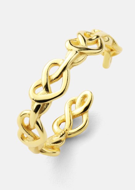Anillo Heart Link - 18k Chapado en oro