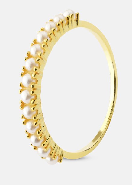 Golden Pearl Serenity Anillo - 18k Chapado en oro