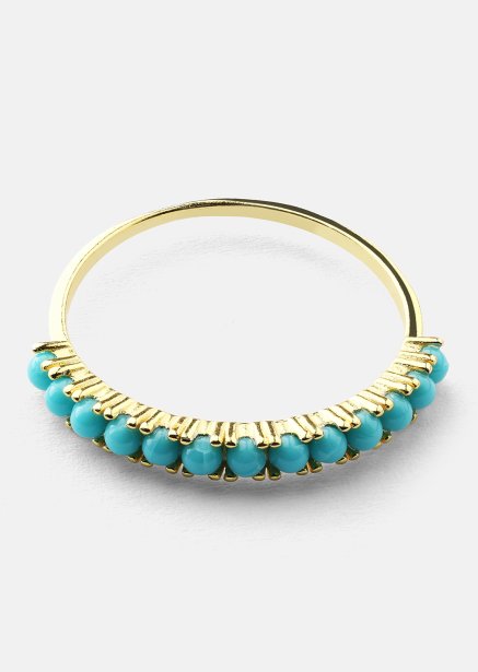 Blue Pearl Elegance Anillo - 18k Chapado en oro