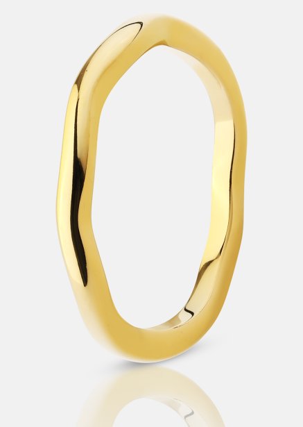 Anillo Wave Gold - Chapado en oro de 18k