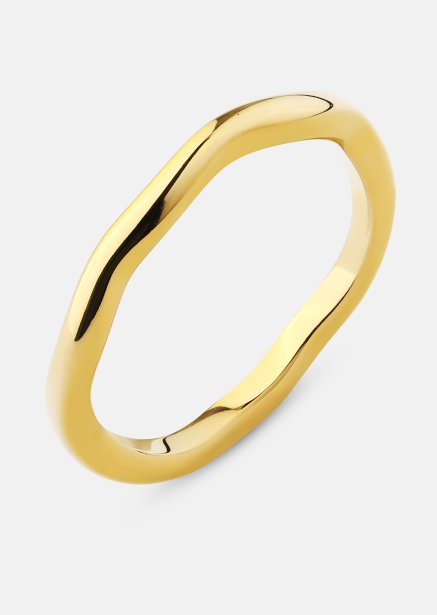 Anillo Wave Gold - Chapado en oro de 18k