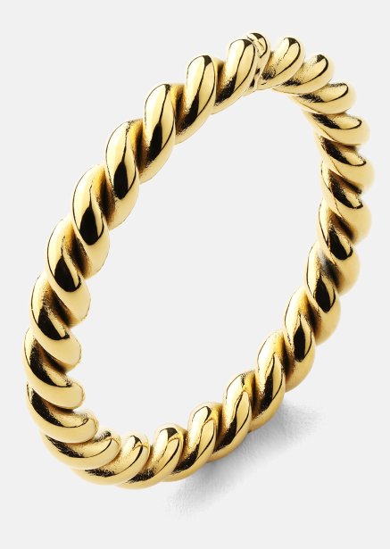 Anillo Golden Twist - Chapado en oro de 18k