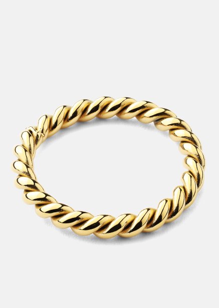 Anillo Golden Twist - Chapado en oro de 18k