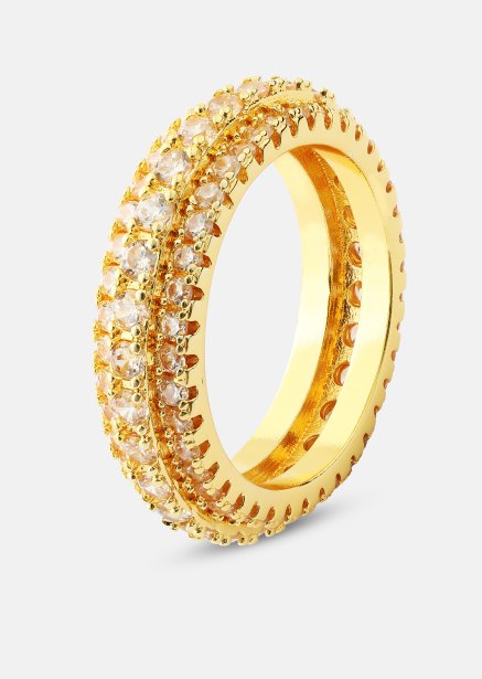 Anillo Crystal Shimmer - Chapado en oro de 18k