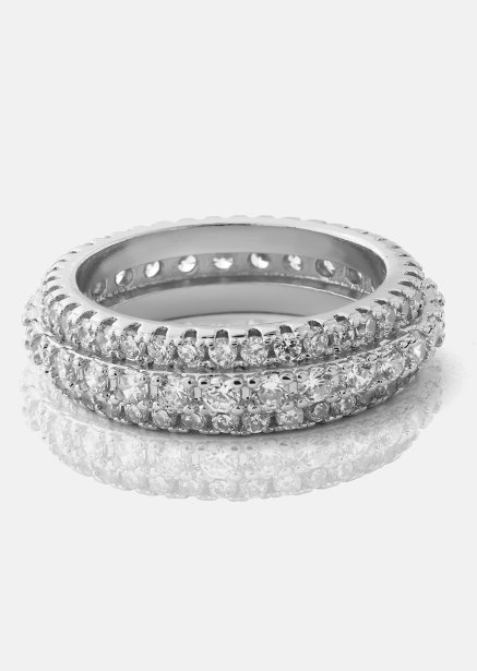 Anillo Crystal Shimmer - Chapado en plata