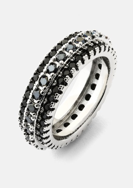Anillo Dark Crystal Shimmer - Chapado en plata