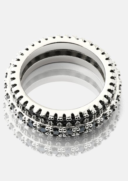 Anillo Dark Crystal Shimmer - Chapado en plata