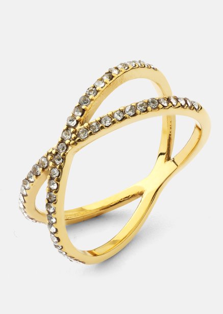 Anillo Sparkle X - Chapado en oro de 18k