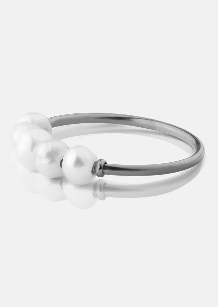 Anillo Perla - Chapado en plata