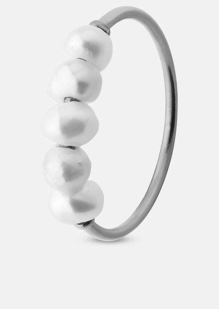 Anillo Perla - Chapado en plata