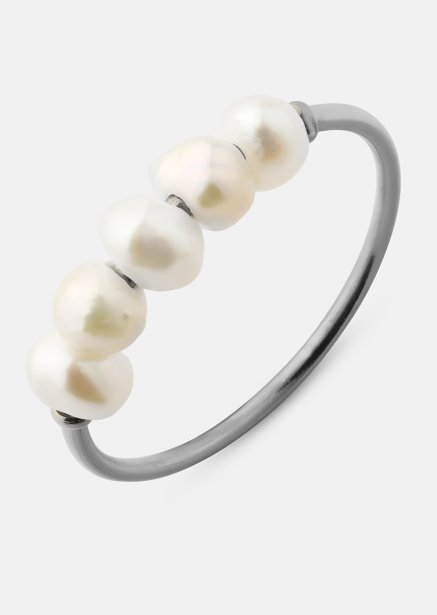 Anillo Perla - Chapado en plata