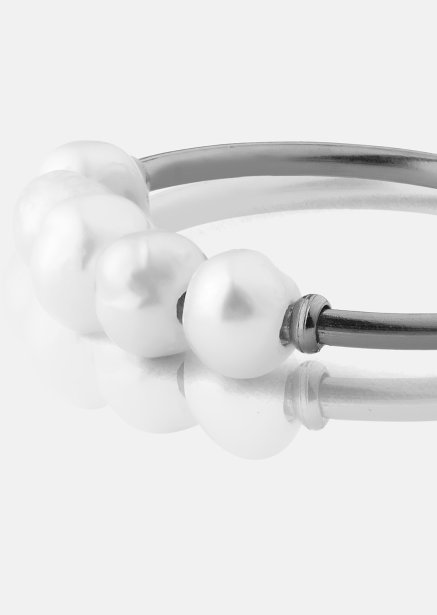 Anillo Perla - Chapado en plata