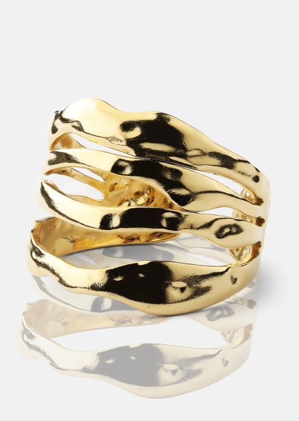 Anillo Wave - 18k Chapado en oro