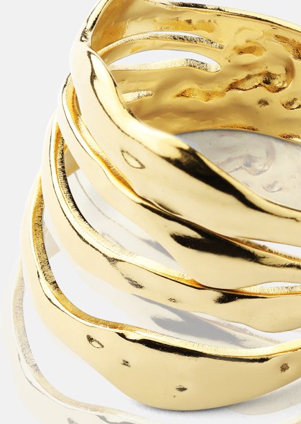 Anillo Wave - 18k Chapado en oro