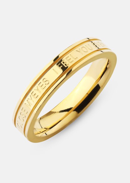 Anillo Plain Link - 18k Chapado en oro